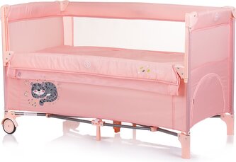 CHIPOLINO Postýlka cestovní se sklopnou bočnicí Relax Flamingo Tiger