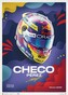 Umělecký tisk Oracle Red Bull Racing - Sergio Pérez - Helmet - Mexican Grand Prix - 2023, 50 × 70 cm