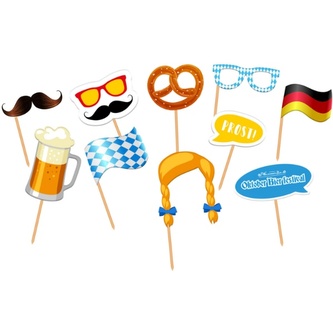 Rekvizity do fotokoutku Oktoberfest 10 ks - Folat