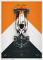 Umělecký tisk McLaren Formula 1 Team - Lando Norris - The Triple Crown Livery - 60th Anniversary - 2023, 50 × 70 cm