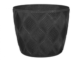 Obal na květník PETIT ECO FLOW WOOD plastový d26x25cm