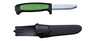 Morakniv 13076 Safe Pro pracovný nôž 8,2 cm, čierna, zelená, plast/guma, plastové puzdro