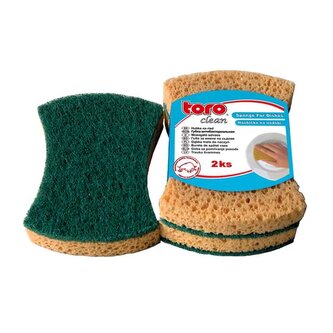 hubka na nádobí tvarovaná, 2 ks, 5,7 x 10,4 x 2,4 cm