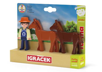 Igráček Trio Farma - Farmář a dva koně
