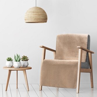 Přehoz na křeslo - bavlna s akrylem AMBRA béžová 70x160 cm Mybesthome
