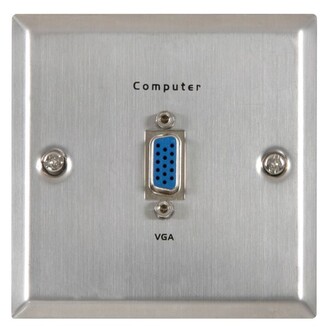 AV:link nástěnná zásuvka VGA, kovová