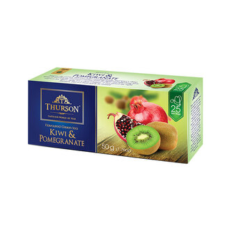 Thurson Kiwi & Pomegranate, zelený čaj (25 sáčků)