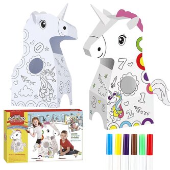 Jednorożec kartonowy do malowania