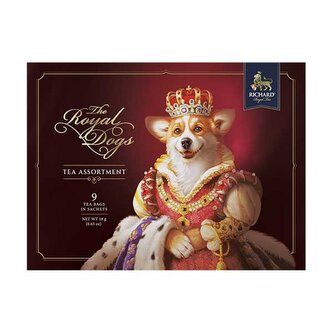 Richard Royal Dogs, kolekce černých čajů (9 sáčků) DMT 7,8/24 - Corgi