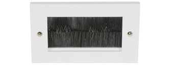 AV:link nástěnný rámeček s kartáčky pro AV kabely, bílý, 2G