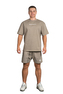 BrainMax bavlněné oversized triko & kraťasy set, šedá