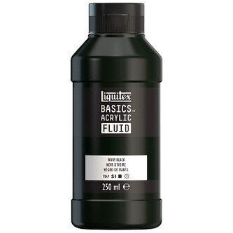 Akrylová barva Basics Fluid 250ml – Ivory Black