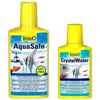 Přípravek Tetra Aqua Safe 250ml + Tetra Crystal Water 100ml zdarma