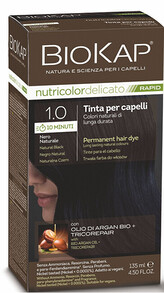 Biokap BIOKAP DELICATO RAPID barva na vlasy - 1.0  Přírodní černá 135 ml