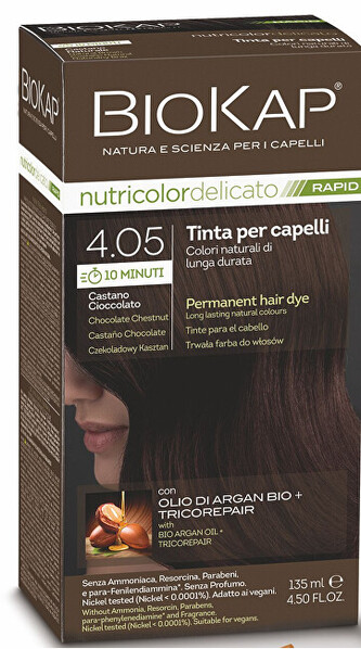 Biokap BIOKAP DELICATO RAPID barva na vlasy - 4.05 Čokoládově kaštanová 135 ml