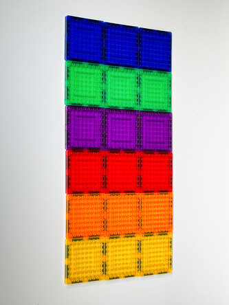 MAGBUILDER MAGPLUS Čtverce magnetické 7,5 x 7,5 cm na  Lego, 18 ks