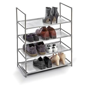 Textilní botník čtyřpolicový