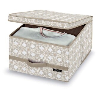 Box na oblečení velký s úchytem ELLA BEIGE