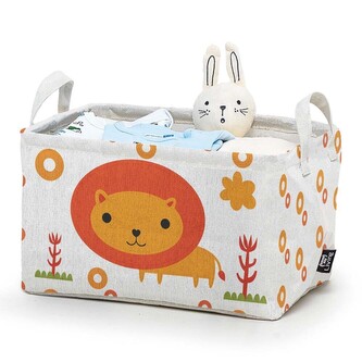 Textilní koš na hračky obdélníkový LION