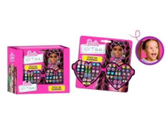 Barbie - náušnice nalepovací na kartě 24ks v DBX