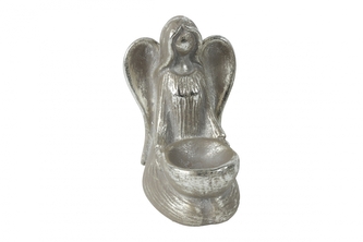 Svícen Angel S stříbrný