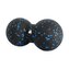 Masážní míč dvojitý 8 cm, REBEL ACTIVE RBA-3056-8, černomodrý, materiál EPP