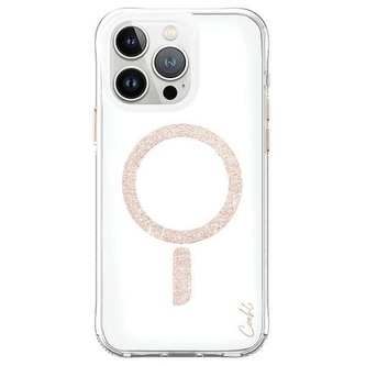 Etui UNIQ Coehl Glace Magnetic Charging do iPhone 15 Pro Max - różowo-złote
