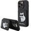Etui Karl Lagerfeld Saffiano Cardslots and Stand Monogram Choupette do iPhone 15 Pro - czarne