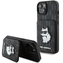 Etui Karl Lagerfeld Saffiano Cardslots and Stand Monogram Choupette do iPhone 15 - czarne