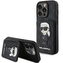Etui Karl Lagerfeld Saffiano Cardslots and Stand Monogram Ikonik Patch do iPhone 15 Pro Max - czarne