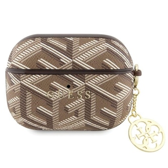 Etui Guess GCube Charm na AirPods Pro - brązowe