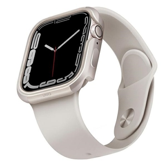 Etui UNIQ Valencia na Apple Watch 4/5/6/7/8/SE/SE2 45/44mm - beżowe