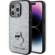 Etui Karl Lagerfeld Fixed Glitter Choupette Logo Metal Pin do iPhone 15 Pro - srebrne
