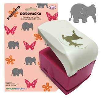 Děrovačky s embosing efektem - slon Děrovačky s embosing efektem - slon