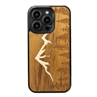 Etui Bewood Góry Imbuia drewniane na iPhone 14 Pro - jasnobrązowe