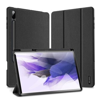 DUX DUCIS Domo składany pokrowiec etui na tablet z funkcją Smart Sleep podstawka Samsung Galaxy Tab S7 FE / Tab S7+ (S7 Plus) / Tab S8+ (S8 Plus) czarny