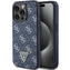 Etui Guess 4G Triangle Metal Logo na iPhone 15 Pro Max - niebieskie