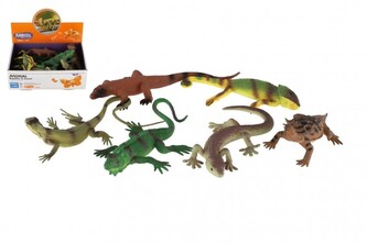 Zvířátka plazi a ještěři plast 12-21cm mix druhů (1 ks)