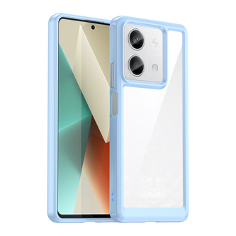 Etui Outer Space Case z żelową ramką do Xiaomi Redmi Note 13 Pro - niebieskie