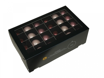 Skleněné baňky divoký květ 4 cm, sada 48 ks