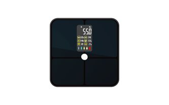 AENO SMART osobní váha BS2 - do 180kg, přesnost 0,1kg, 16 ukazatelů, 10+1 profilů , ITO sklo a displej, 4xAAA baterie