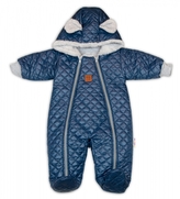 Zimní kojenecká kombinéza s kapucí Bear Club, granát; 74 (6-9m)