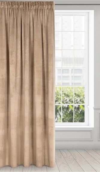 Dekorační závěs s řasící páskou MATTA tmavě béžová 140x270 cm (cena za 1 kus)  MyBestHome