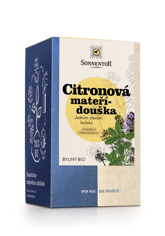Sonnentor Citronová mateřídouška bio 18 g, porc. dvoukomorový