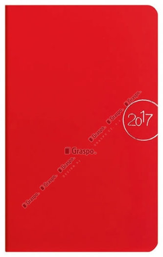 Diář 2017 - Slim červený týdenní A5