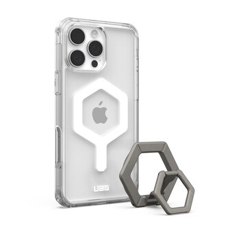UAG Plyo Magsafe, Ice White/Titanium Stand - iPhone 16 Pro Max
