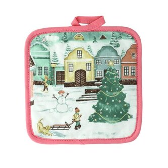 PODLOŽKA POD HRNEC VESNIČKA 17X17CM