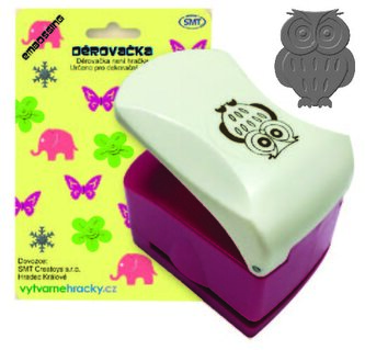 Děrovačka s embosing efektem - sova