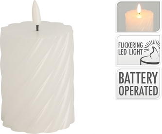 LED svíčka A 7x9 cm bílá