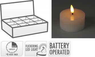 LED čajová svíčka s časovačem 3,5x7 cm